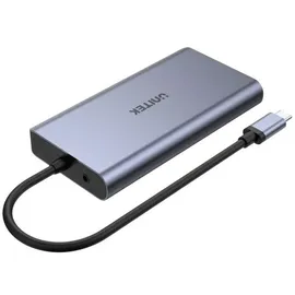 UNITEK HUB 8-w-1 USB-C 3.1; HDMI; VGA; RJ45; SD; PD 100W; D1019B