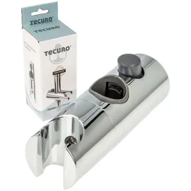 tecuro - Gleiter Schieber Brausehalter für Wandstange 25 mm verchromt,