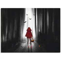 Artland Wandbild »Das Rotkäppchen auf High Heels«, Dark Fantasy, (1 St.), als Alubild, Outdoorbild, Leinwandbild, Poster in verschied. Größen Artland Farbe Bild(er): schwarz