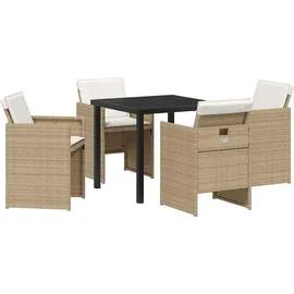 vidaXL Garten Essgruppe 5-tlg. Beige