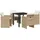 vidaXL Garten Essgruppe 5-tlg. Beige