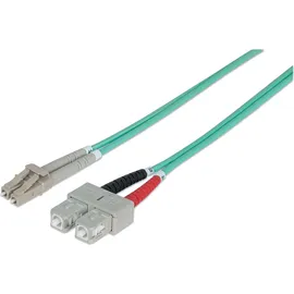 Intellinet Network Solutions Intellinet 750165 Glasfaser LWL Anschlusskabel 3.00m Türkis [1x LC-Stecker - 1x SC-Stecker] 50/125 μ Multimode OM3
