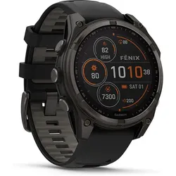 Garmin Smartwatch Fenix 8 - 47 mm Solar Sapphire Graphit Carbongrau Titan DLC 010-02906-11 - schwarz