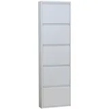 Schuhschrank Pisa New 5 Klappen Metall Schuhkipper Schuh Regal Ablage Schrank