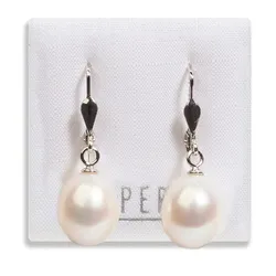 Paar Ohrhänger ADELIA ́S "Damen Perlenschmuck 925 Silber Süsswasser Perlen Ohrhänger", weiß, Ohrringe, Damen, Damen, Damen Perlenschmuck