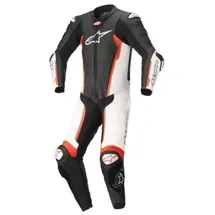 Alpinestars Missile V2 1-Teiler Motorrad Lederkombi, schwarz-weiss-rot, Größe 48