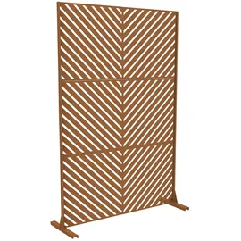 casa.pro Trennwand Kekan verzinkter Stahl 180x120 cm Braun [casa.pro]