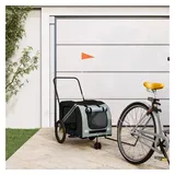 vidaXL Fahrradlastenanhänger grau/schwarz