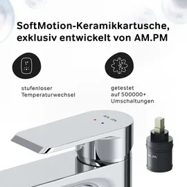 AM.PM Wasserhahn Bad Chrom Waschtischarmatur Bad Armatur Mischbatterie Waschbeckenarmatur Einhebelmischer Badezimmer