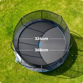 Thunder Gartentrampolin Ultra 366 cm inkl. Sicherheitsnetz Blau
