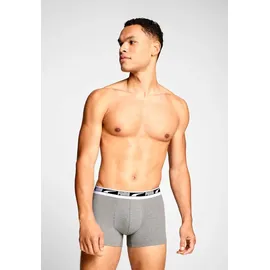 Puma Multi Logo Boxershorts Grau Melange/Schwarz L 2er Pack