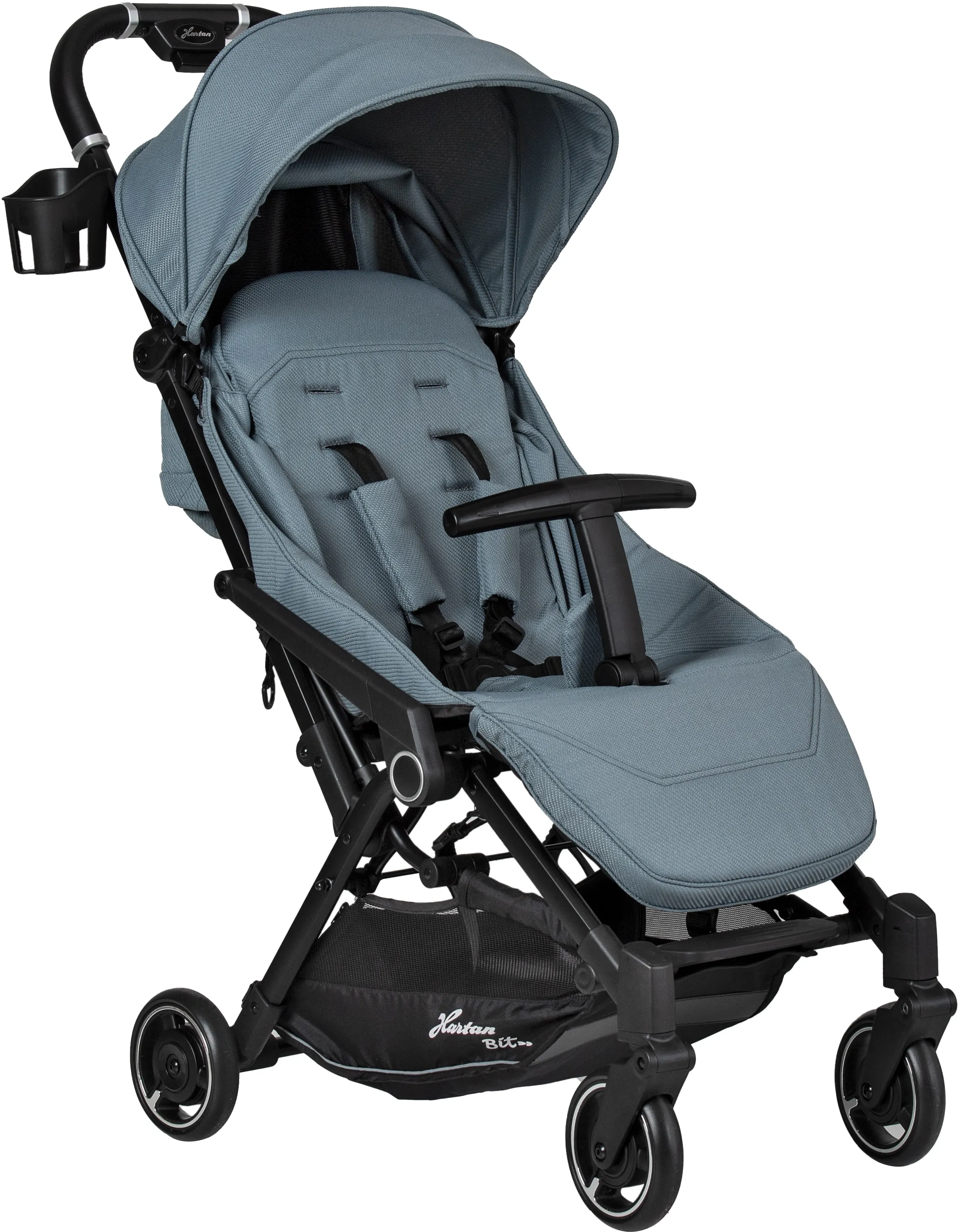 Kinder-Buggy HARTAN "Bit - Buggy 1" grau (dove) Baby Kinderwagen mit Regenschutz & Cupholder