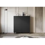 Home Affaire Highboard Phuket II 120 x 130 x 39 cm graphite Schwarz matt