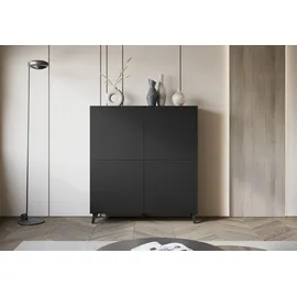 Home Affaire Highboard Phuket II 120 x 130 x 39 cm graphite Schwarz matt