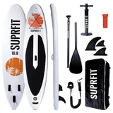 Suprfit Stand Up Paddling Board, SUP Board als aufblasbares Komplett-Set, Stand Up Paddle Board mit doppelter PVC Schichtung, Stand-Up Paddling, Standup Paddleboard - 330 x 78 x 15 cm bis max.150 kg