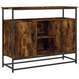 vidaXL Sideboard Räuchereiche 100x35x80 cm Holzwerkstoff