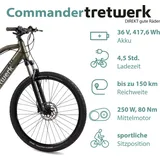 Tretwerk Commander E Bike Mountainbike 29 Zoll Pedelec MTB Hardtail