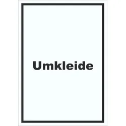 HB-Druck Umkleide Schild mit Text Ankleide Kabine hochkant A1 (594x841mm)