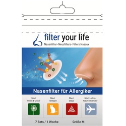 filter your life  Nasenfilter für Allergiker Größe M