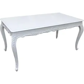 Casa Padrino Barock Esstisch 90 x 84 x 90 cm weiß