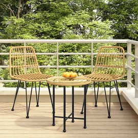 furnicato Gartenstuhl 48 x 62 x 84 cm braun 2 St.