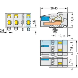 WAGO GmbH &amp; Co. KG 1-Leiter-Federleiste 721-211/008-000