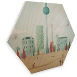 wall-art Holzbild »Geometrisches Holzbild Retro«, (1 St.), Vintage Holzschild, bunt