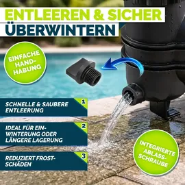 tillvex Filterpumpe Pool 8.500 l/h 450 W