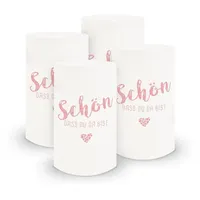 itenga Windlicht 10 cm 6 St. Rosa