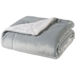 WOHNWOHL® Flauschige Sherpa Kuscheldecke • Mikrofaser Wohndecke • Fleecedecke als Sofaüberwurf • Sofadecke/Tagesdecke/Wohnzimmerdecke • Teddyfleece Decke für Bett und Sofa
