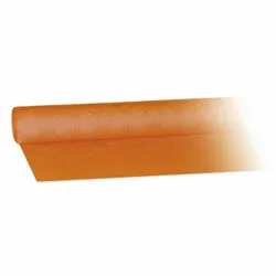 1x Damasttischdecke Tischtuch aus Papier gerollt 1,20m x  8m terrakotta