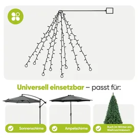 Sekey Solar Lichterkette 4M 136 LEDs spritzwassergeschützt