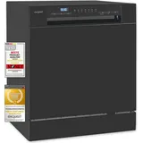 GGV Exquisit Exquisit Mini-Geschirrspüler, Tischspülmaschine, 55 cm breit, spülmaschine klein, ECO-Modus, GSP5508-030D schwarz