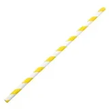 NATUREStar Papier-Trinkhalme 19,7 cm 100 St. Gelb/Weiß