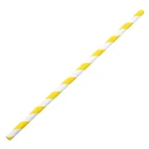 NATUREStar Papier-Trinkhalme 19,7 cm 100 St. Gelb/Weiß
