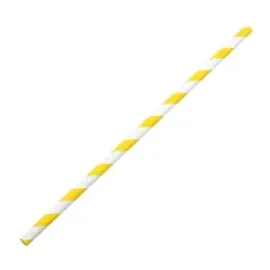 NATUREStar Papier-Trinkhalme 19,7 cm 100 St. Gelb/Weiß