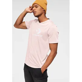 Converse T-Shirt "UNISEX CONVERSE GO-TO STAR CHEVRON LOGO STANDARD FIT T-SHIRT", Damen, Gr. S, pale petal, Single Jersey, Obermaterial: 100% Baumwolle, Rundhals, eingesetzt normaler Saum, Shirts T-Shirt