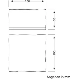 ledscom.de LED Solar-Pflasterstein Bodeneinbauleuchte BROSLO für außen, IP67, Glas, eckig, 10 x 10cm, warmweiß