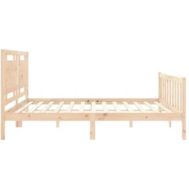 vidaXL Massivholzbett 180 x 200 cm Beige