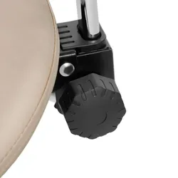 physa Sattelstuhl - 55 - 69 cm - 150 kg - Creme­far­ben, Silbern
