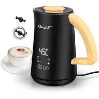 CkeyiN Milchaufschäumer 500ml, 4 in 1 Elektrisch Automatischer Milchschäumer für Warme,Kalte Milch,Latte, Cappuccino,500W Edelstahl Antihaft Milk Frother