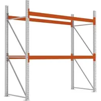Meta Palettenregal MULTIPAL 2700 x 2700 x 1100 mm verzinkt rotorange 3 Ebenen bis 780 kg