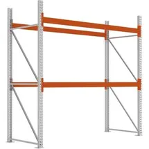 Meta Palettenregal MULTIPAL 2700 x 2700 x 1100 mm verzinkt rotorange 3 Ebenen bis 780 kg
