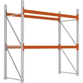 Meta Palettenregal MULTIPAL 2700 x 2700 x 1100 mm verzinkt rotorange 3 Ebenen bis 780 kg