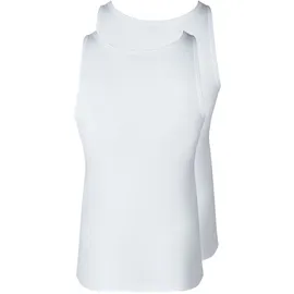 SKINY Herren 2er Pack - Tank Top DP, ärmellos, Feinripp, Baumwolle Weiß M