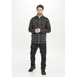 Fleeceshirt WHISTLER "Dewey", Herren, Gr. XL, schwarz, 100% Polyester, kariert, sportlich, normal, ohne Ausschnitt, Langarm, Shirts, mit modischem Karo-Muster