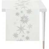APELT Tischläufer "5843", bunt (silberfarben, weiß), B:46cm L:135cm, Polyacryl, Polyester, Viskose, Tischdecken