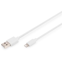 Digitus Handy, Apple iPad/iPhone/iPod, Computer, Notebook Ladekabel [1x USB-A - 1x Lightning] 2m USB