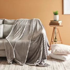 KARACA Ruby Stripe Wellsoft Doppel Decke, Grau