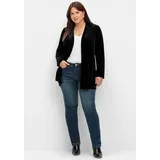 sheego Samtblazer in schwarz | Gr.: 44